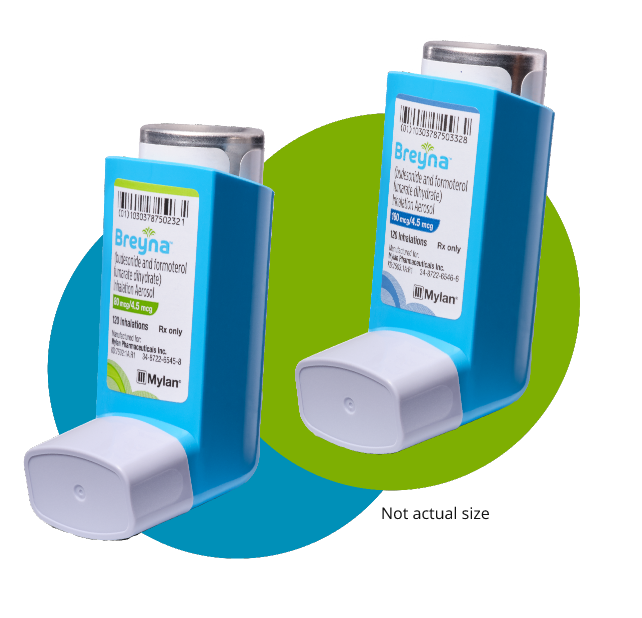 BREYNA (budesonide and formoterol fumarate dihydrate) Inhalation Aerosol 80 mcg/4.5 mcg and 160 mcg/4.5 mcg