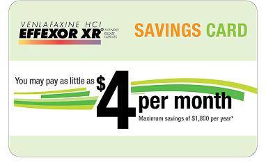 EFFEXOR XR (venlafaxine extended-release) Savings Card